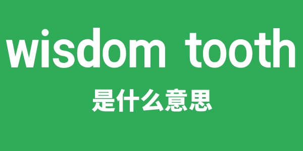 wisdom tooth是甚么意义