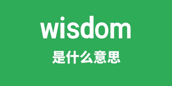 wisdom是甚么意义