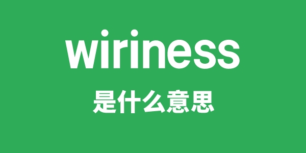 wiriness是甚么意义