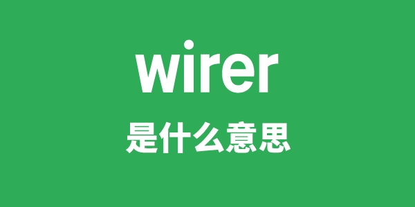 wirer是甚么意义