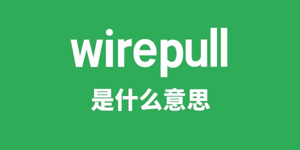 wirepull是甚么意义