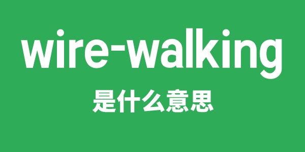 wire-walking是甚么意义