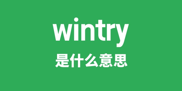 wintry是甚么意义