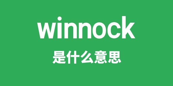 winnock是甚么意义