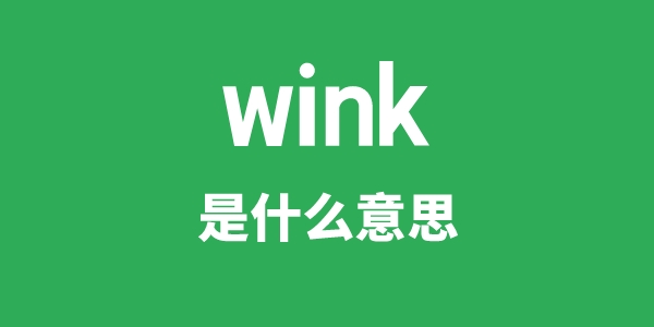 wink是甚么意义