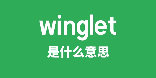 winglet是甚么意义