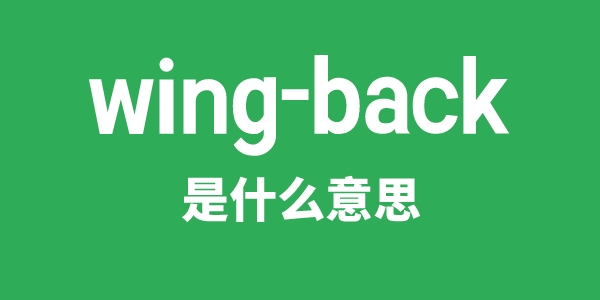 wing-back是甚么意义