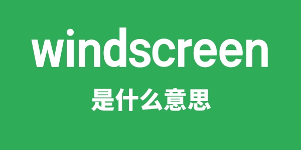 windscreen是甚么意义