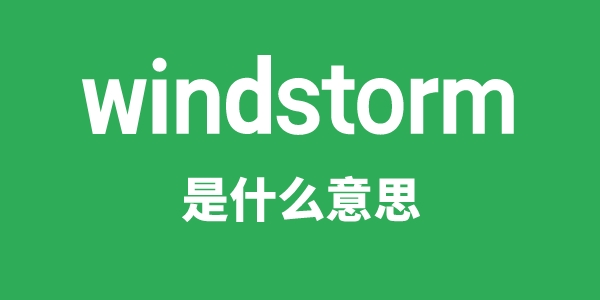 windstorm是甚么意义