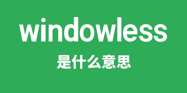 windowless是甚么意义