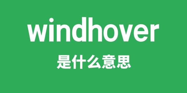 windhover是甚么意义