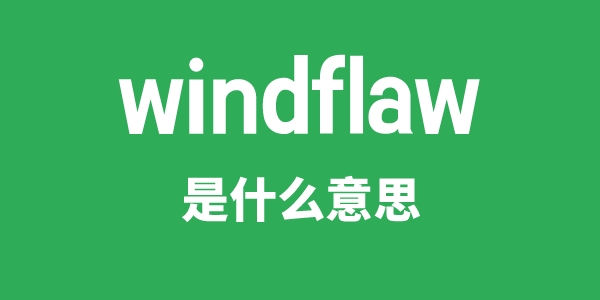 windflaw是甚么意义