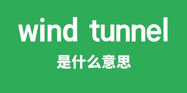 wind tunnel是甚么意义