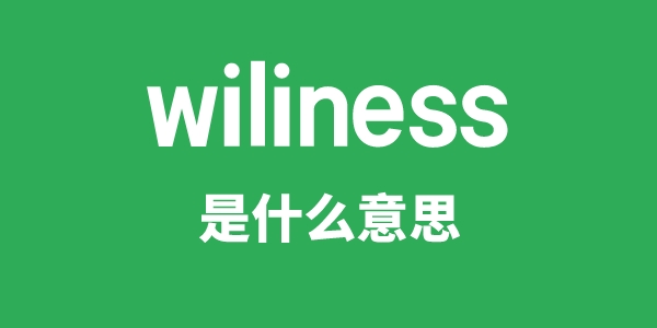 wiliness是甚么意义