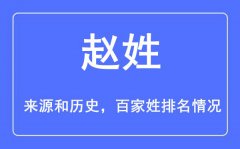 赵姓的来历和汗青_赵姓在百家姓
