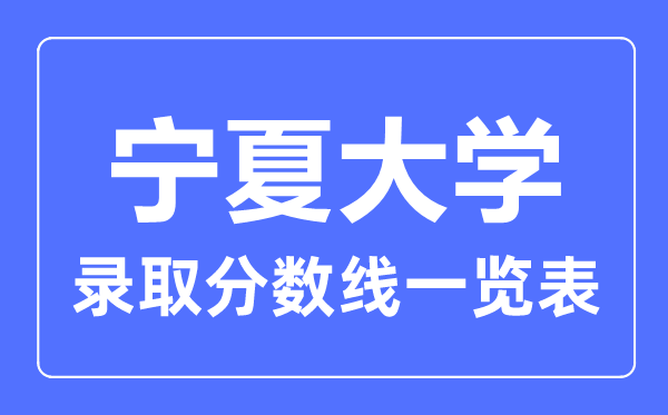 2023年高考几多分能上宁夏大学?附各省登科分数线