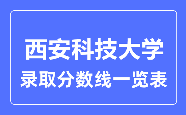 2023年高考几多分能上西安科技大学？附各省登科分数线