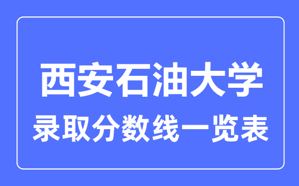 2023年高考几多分能上西安煤油大学?附各省登科分数线