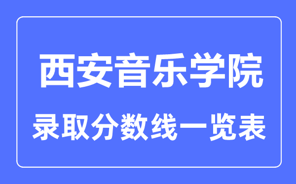 2023年高考几多分能上西安音乐学院？附各省登科分数线