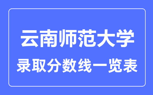 2023年高考几多分能上云南师范大学？附各省登科分数线
