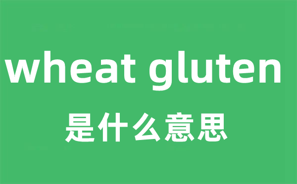 wheat gluten是甚么意义