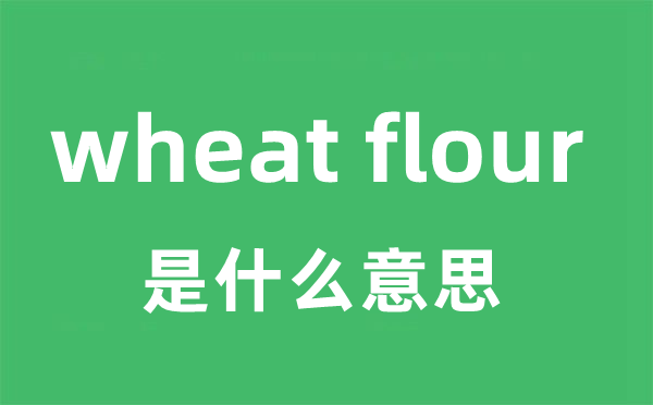 wheat flour是甚么意义