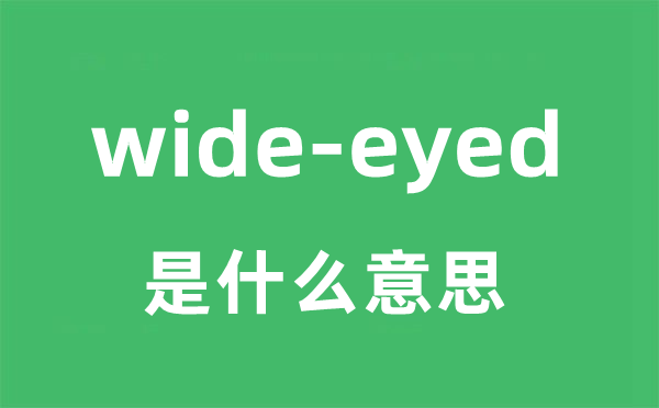 wide-eyed是甚么意义