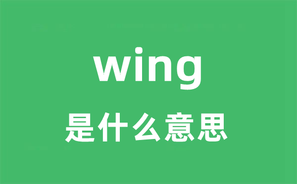 wing是甚么意义