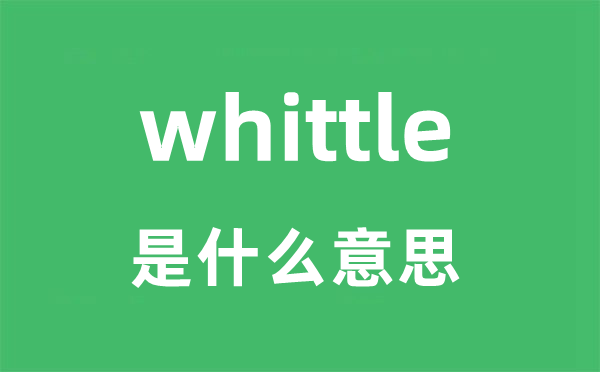 whittle是甚么意义