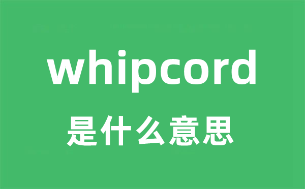 whipcord是甚么意义