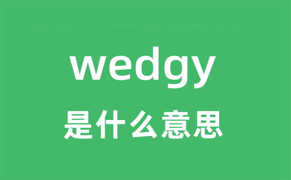 wedgy是甚么意义