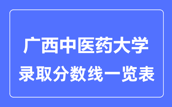 2023年高考几多分能上广西西医药大学？附各省登科分数线