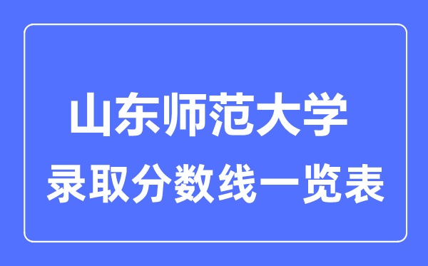 2023年高考几多分能上山东师范大学?附各省登科分数线