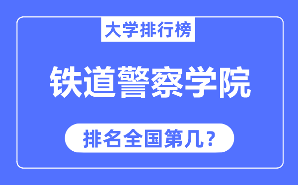 铁道差人学院排名天下第几,2023年最新天下排名几多？