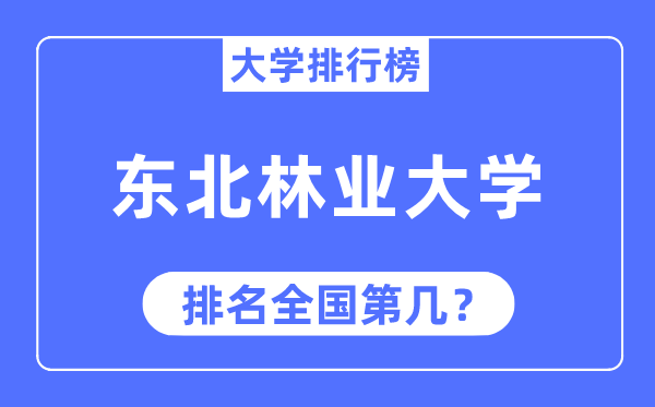 2023年西南林业大学排名,最新天下排名第几