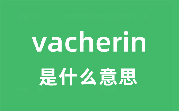 vacherin是甚么意义