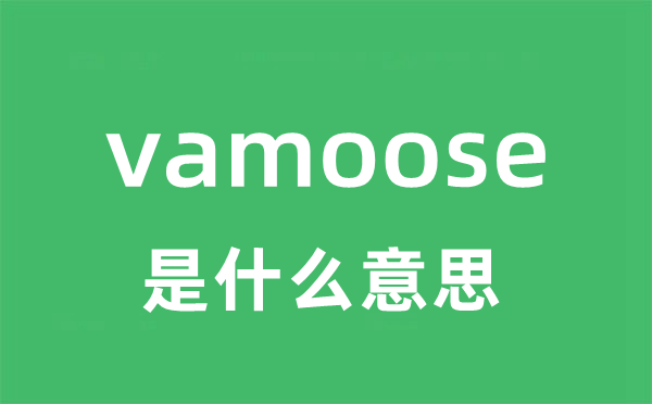 vamoose是甚么意义
