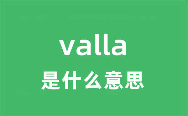 valla是甚么意义