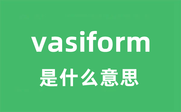 vasiform是甚么意义