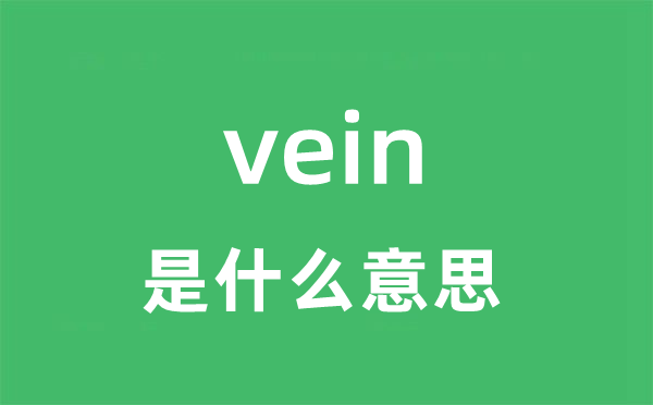 vein是甚么意义