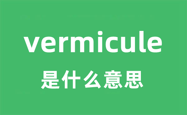 vermicule是甚么意义