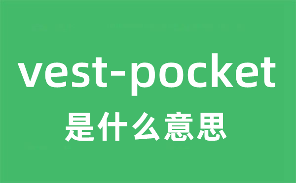 vest-pocket是甚么意义