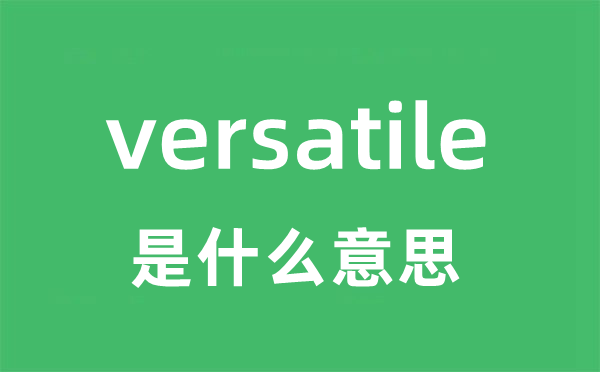 versatile是甚么意义