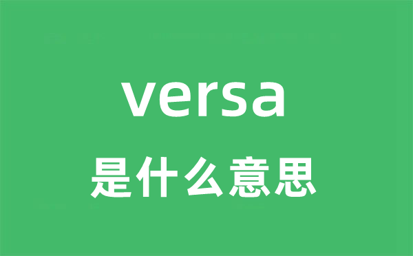 versa是甚么意义