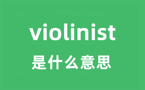 violinist是甚么意义
