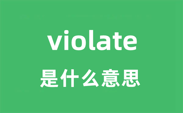 violate是甚么意义