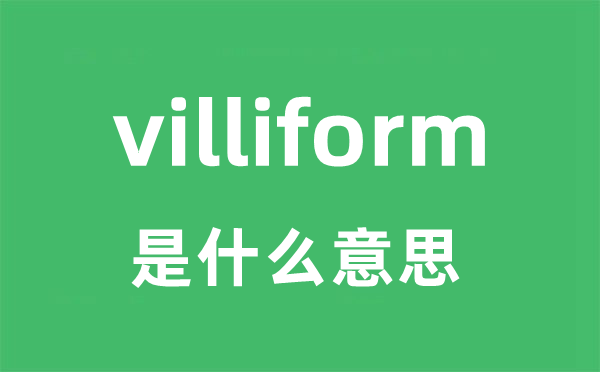 villiform是甚么意义