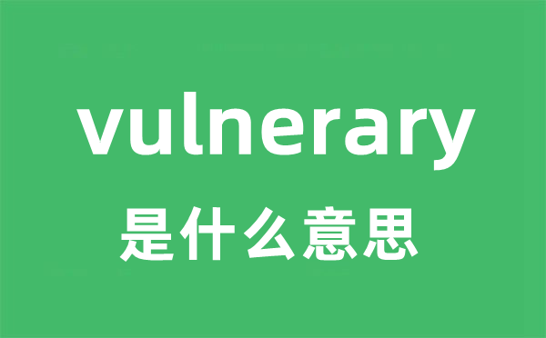vulnerary是甚么意义