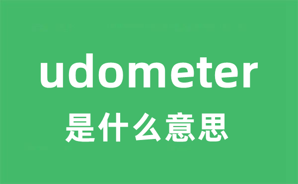 udometer是甚么意义