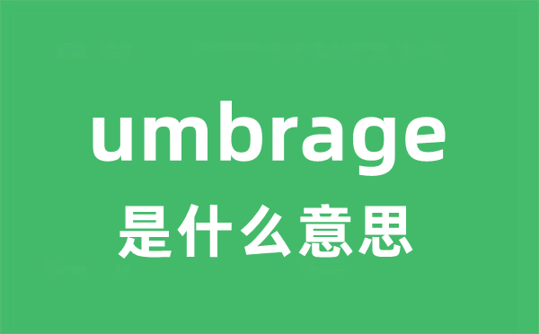 umbrage是甚么意义